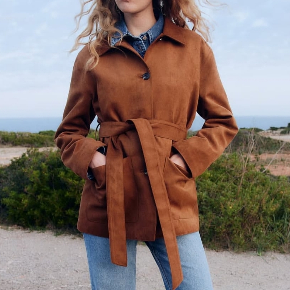 H&M faux suede jacket L/XL